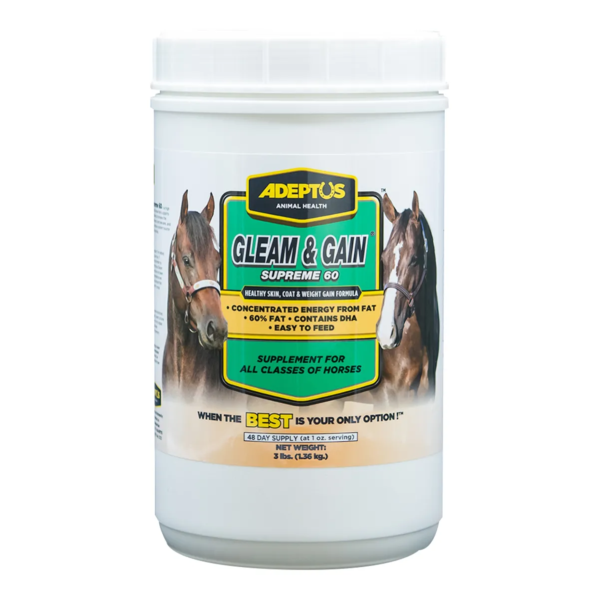Gleam & Gain Supreme 60 Nutritional Supplement For Horses 3 Gleam & Gain Supreme 60 Nutritional Supplement For Horses