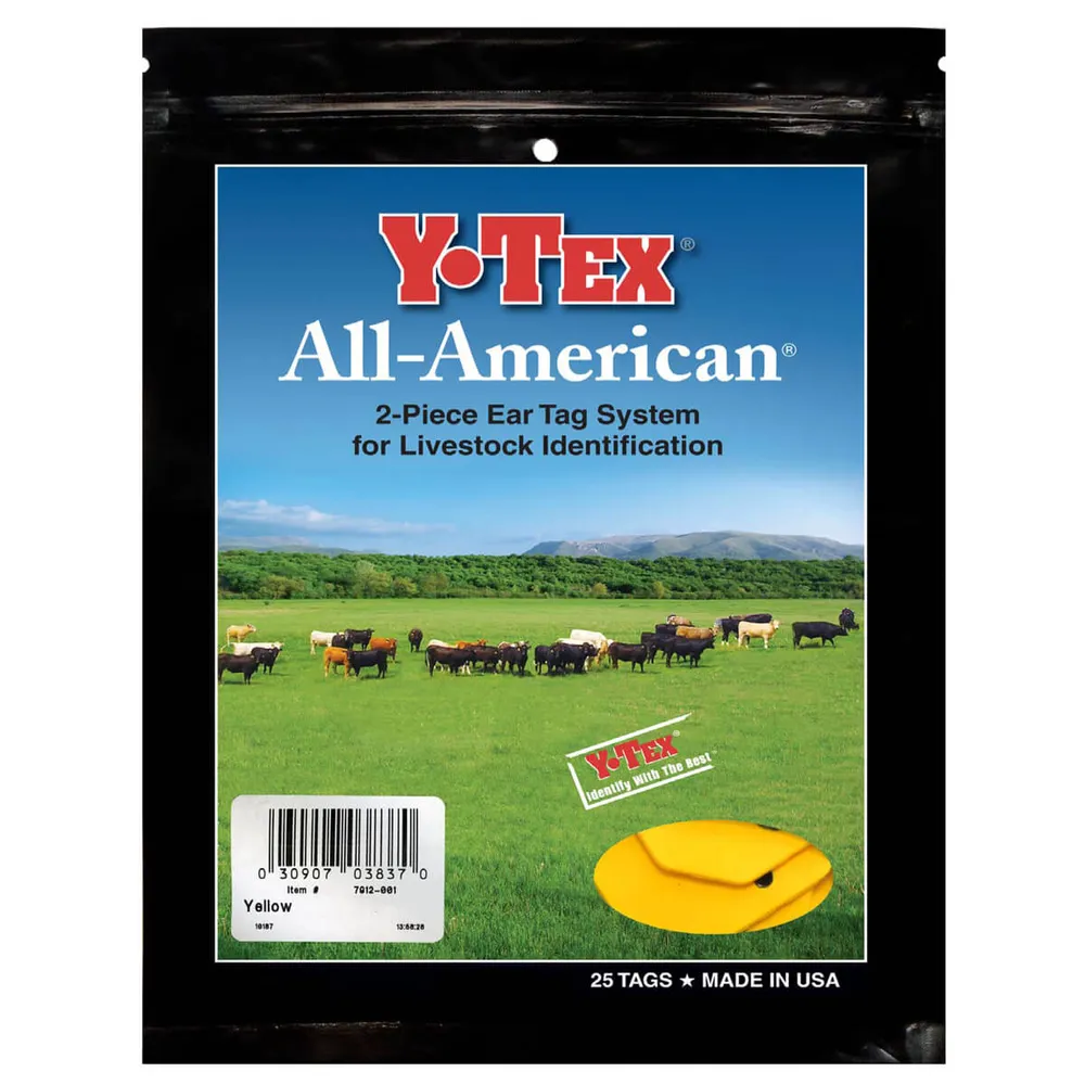 Y-Tex 4-Star Large Blank All-American Ear Tags 4 Y-Tex 4-Star Large Blank All-American Ear Tags - Image 2