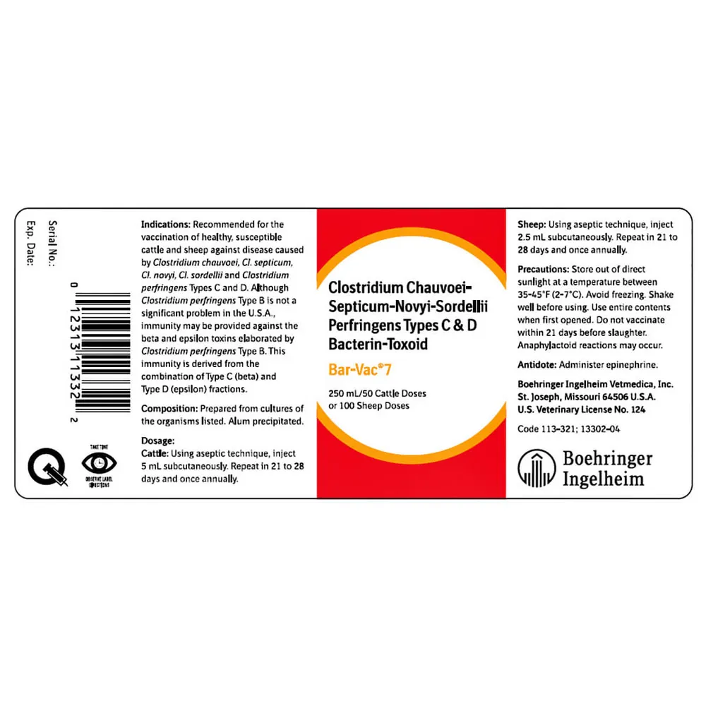 Boehringer Ingelheim Bar-Vac 7 Cattle And Sheep Vaccine 4 Boehringer Ingelheim Bar-Vac 7 Cattle And Sheep Vaccine - Image 2
