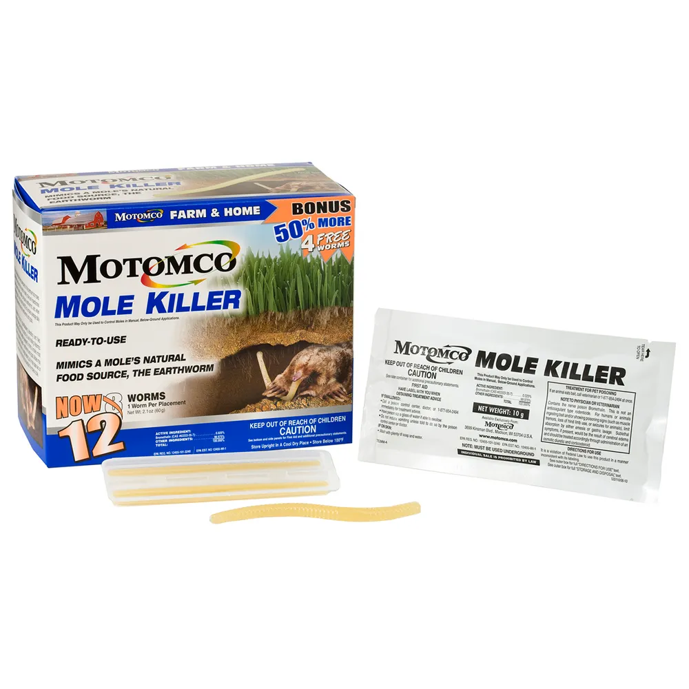 Motomco Mole Killer Worms 3 Motomco Mole Killer Worms
