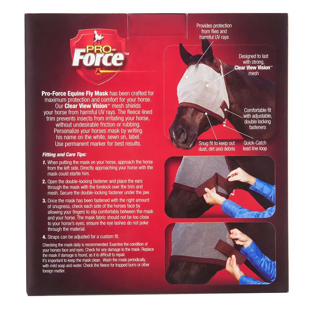 Pro-Force Equine Fly Mask Without Ears 5 Pro-Force Equine Fly Mask Without Ears - Image 3