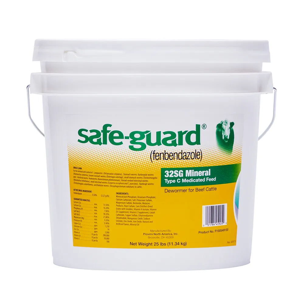 Safe-Guard 32SG Mineral Type C Medicated Dewormer Beef Cattle Feed 3 Safe-Guard 32SG Mineral Type C Medicated Dewormer Beef Cattle Feed