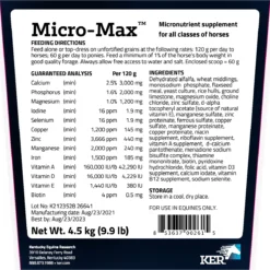 Micro-Max Vitamin & Mineral Horse Supplement 5 Micro-Max Vitamin & Mineral Horse Supplement -PBS Animal Health 20045 2